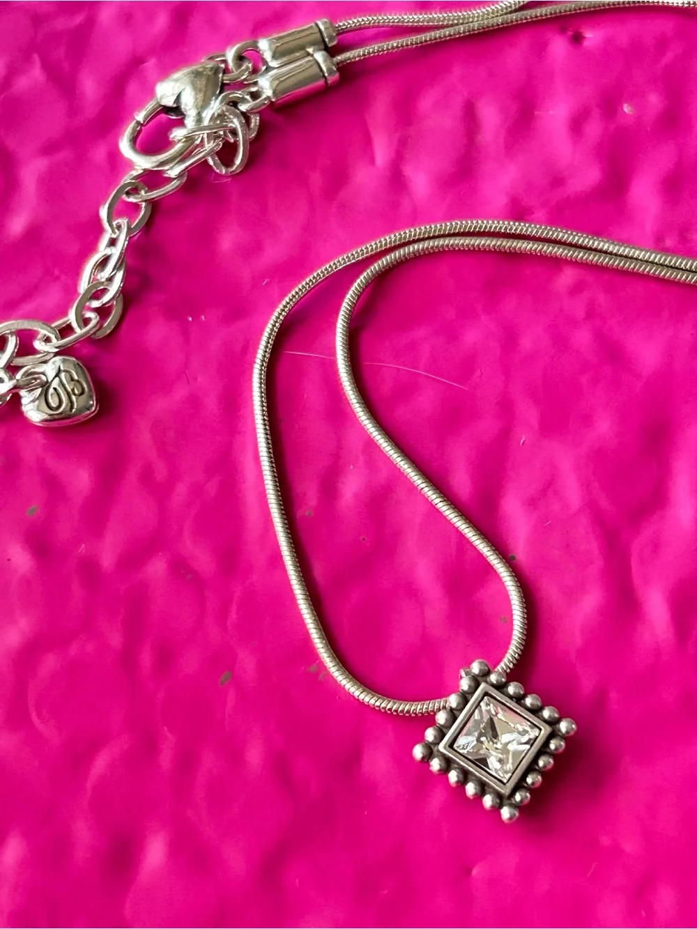 Brighton Twinkle Square Petite Necklace w/Crystal